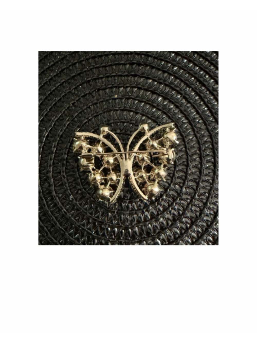 Gold Multicolor Butterfly Brooch One Size - Picture 3 of 4